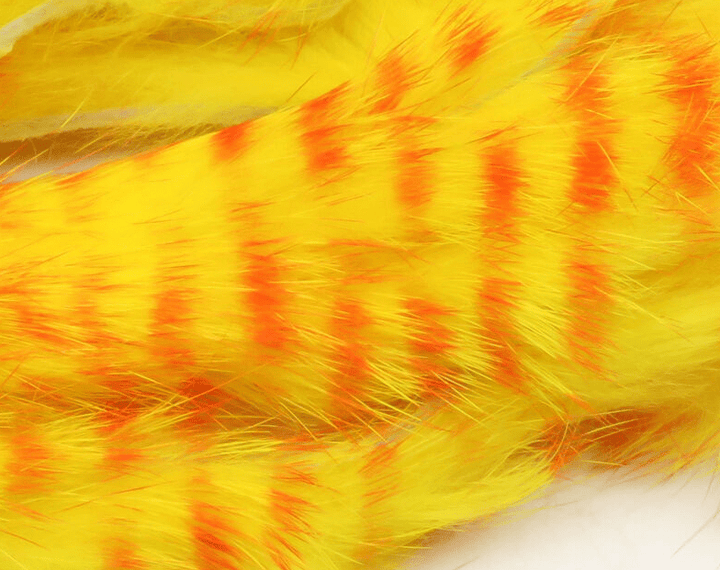 Red Barred Magnum Rabbit Strips - Hair &amp; Fur - Fly Fish Food