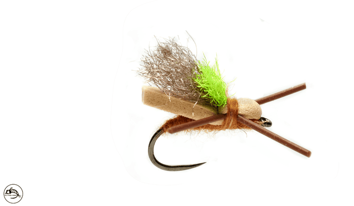 Mini Flopper Tan Barbless Size 12 - Flies - Fly Fish Food