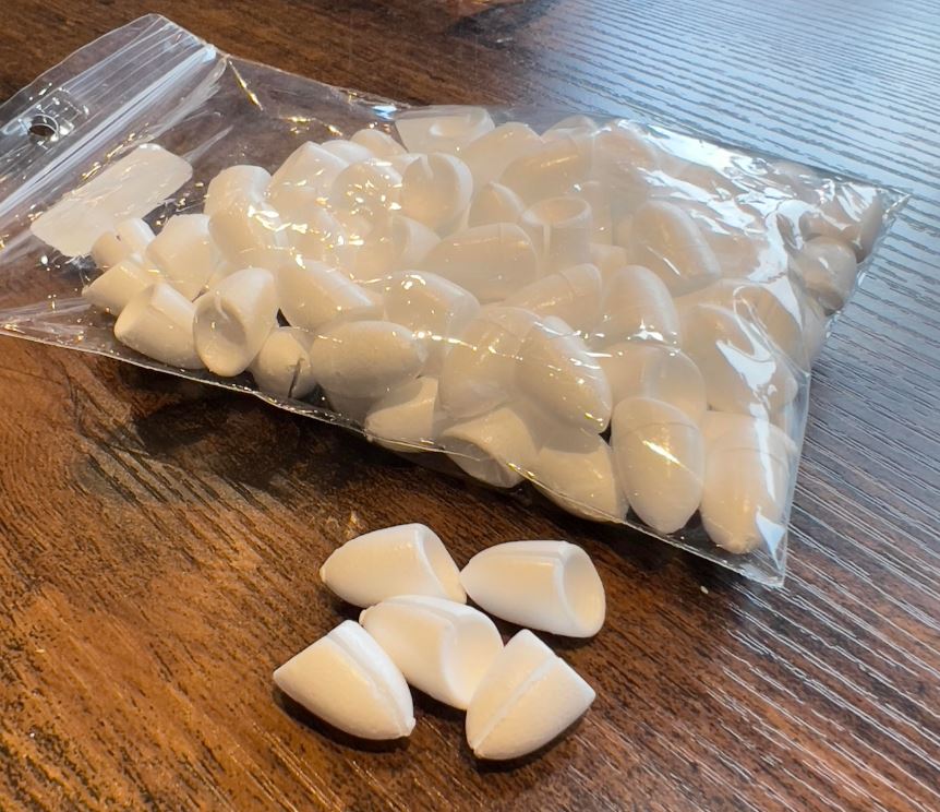 Hard T.C.S. Poppers - 100 Pack - Foam & Bodies - Fly Fish Food