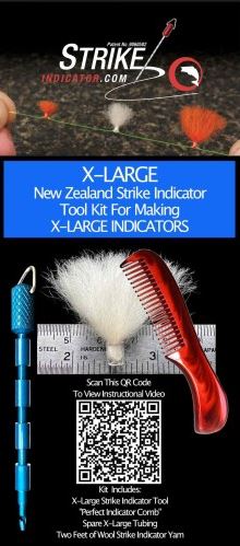 New Zealand Wool XL Strike Indicator Kit - Indicators &amp; Split Shot - Fly Fish Food
